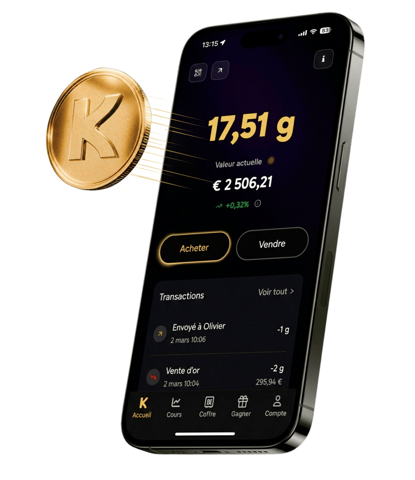 Aperçu de l'application Kara sur iPhone