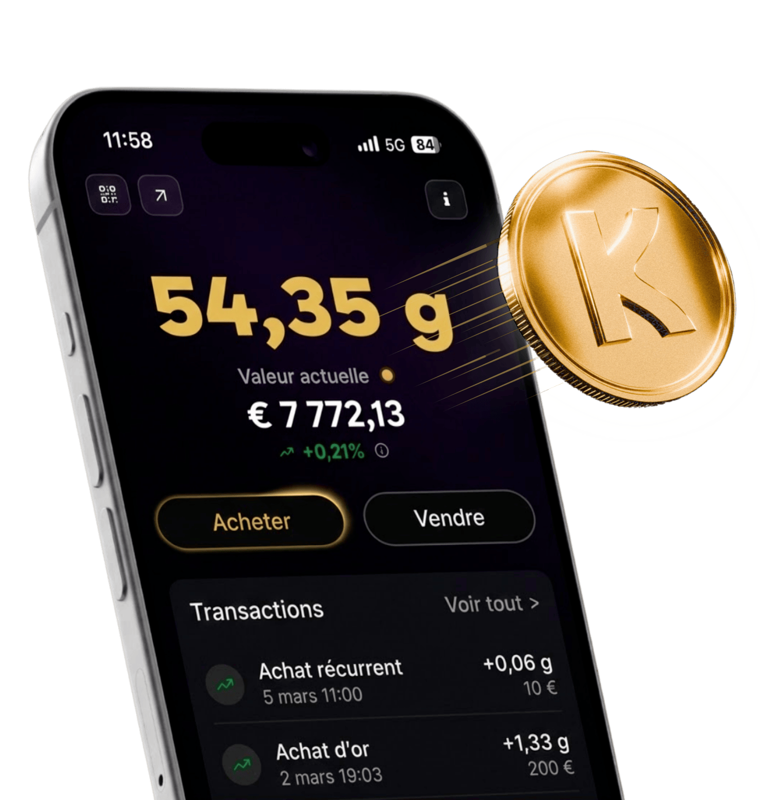 Aperçu de l'application Kara sur iPhone